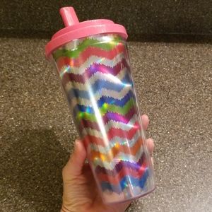 Chevron Flip Straw Insulated Tumbler